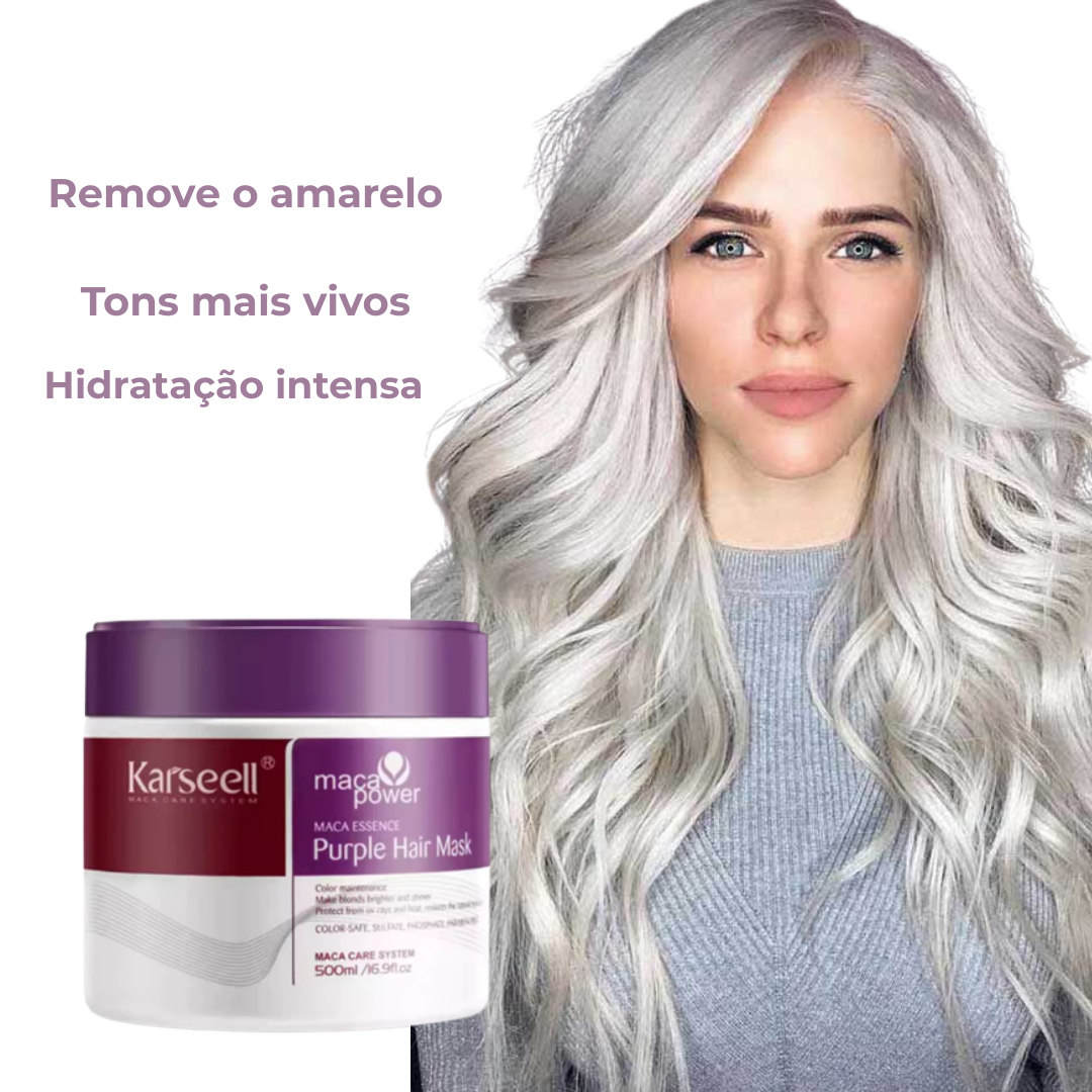 Máscara Matizadora Karseell Collagen Loiro Prateado 500g